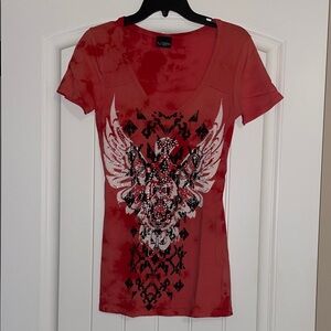 Daytrip Orange-ish Angel Wing Tee